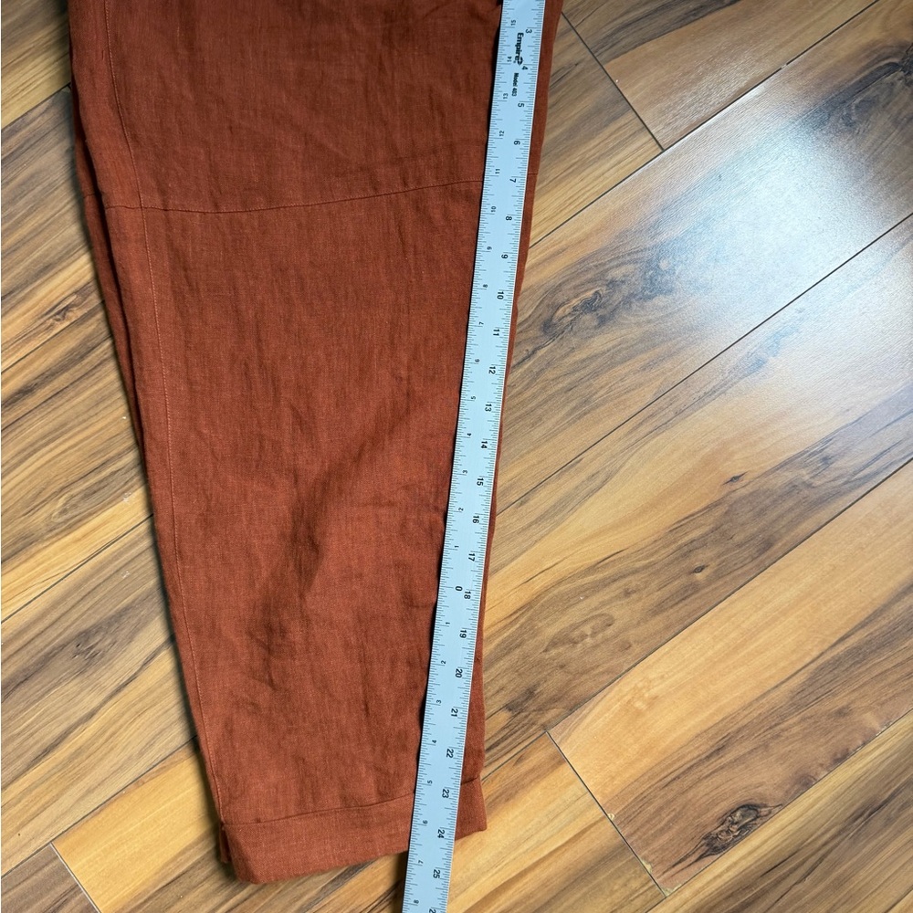 Mineral 100% linen in orange/brown women’s  Pants - Picture 8 of 8